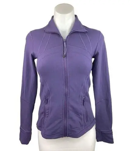 Lululemon  Purple Full Zip Collared Fitted Pockets Workout Define Jacket Size 4