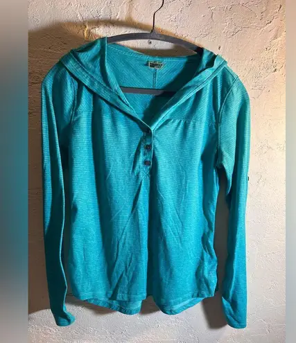 Marmot Turquoise Women's Hoodie outdoor gorpcore normcore long sleeve rolled SP