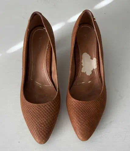 Vionic - Mia Heels Brown Snakeskin Leather Professional Career Business Shoe