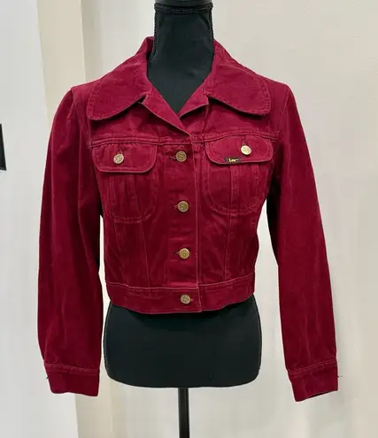 Lee Ms.  Vintage Dark Red Crop 80’s Jacket size S