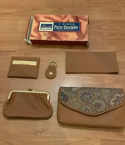 Ronte' Of Beverly Hills 5 Piece Ensemble Set Clutch Coin Purse Multi