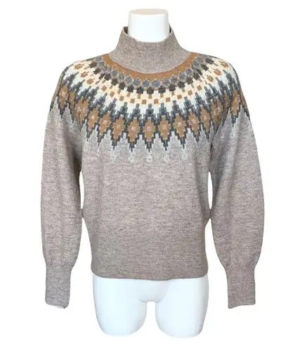 A loves A Dillards Mock Neck Fair Isle Wool Blend Sweater Medium