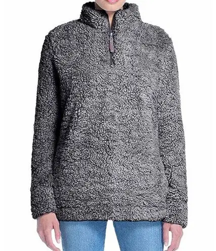 Weatherproof new π Vegan Sherpa 1/4 Zip Pullover Sweater Sweatshirt π Black M