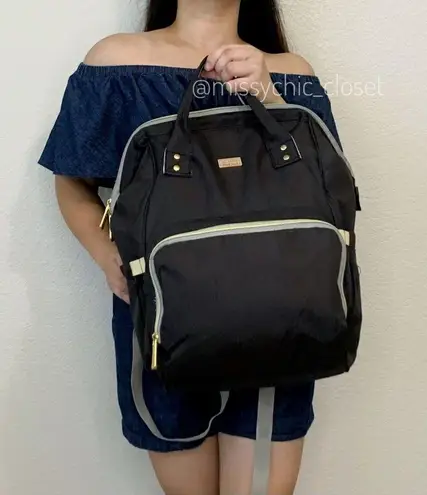 Maydolly Baby Girl or Boy Waterproof Travel Diaper Backpack Bag Black