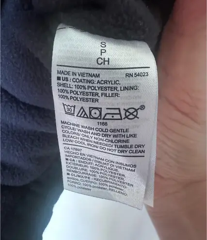 Old Navy Active Old Navy Puffer Vest Women’s S Navy Blue Quilted Fleece Lined Full Zip Y2K 90s