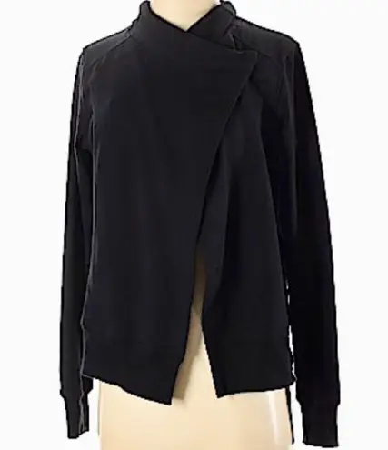 Danskin Yoga Bliss Wrap Open Front Thumb Holes Performance Athletic Cardigan Black S