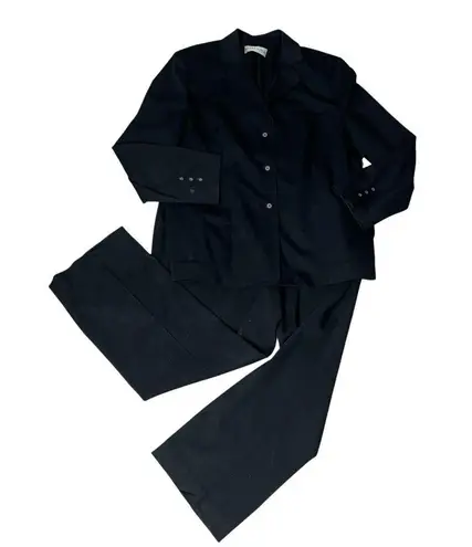 VINTAGE Blue Pantsuit MARCONA Blazer Pants Business Suit Womens Size 14