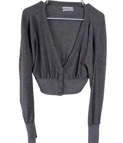 Urban Outfitters Gray Cropped Cardigan with front buttons SZ M