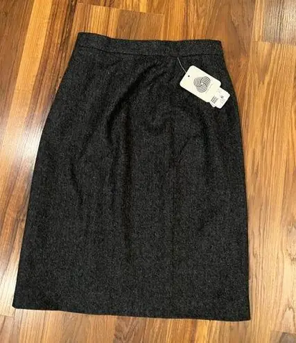 Jones New York  charcoal grey 100 wool pencil skirt