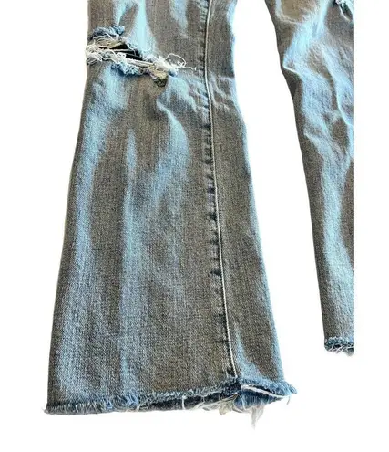 Pistola Lennon High Waist Ankle Raw Hem Distressed Blue Jeans 26 Womens