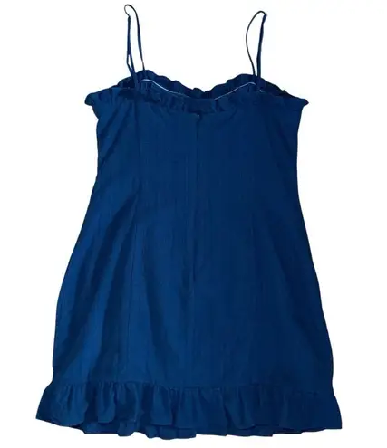 superdown REVOLVE  Chloe Lace Up Dress in Navy- Size Medium