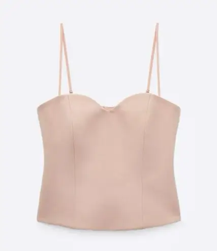 ZARA removable strap sweetheart neck spaghetti strap top