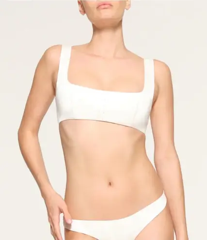 SKIMS New Bridal Silk Lingerie Corset Square Neck Top Ivory Size XS