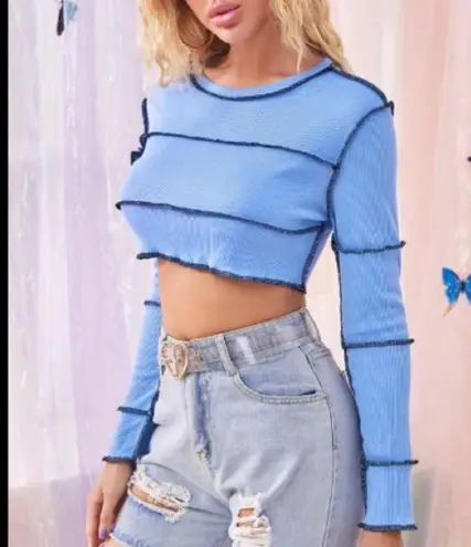 Boutique NEW Contrast Stitch Top