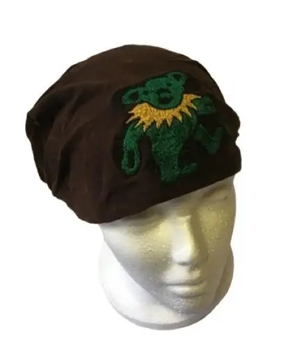 Grateful Dead  Embroidered Dancing Bear Head Scarf