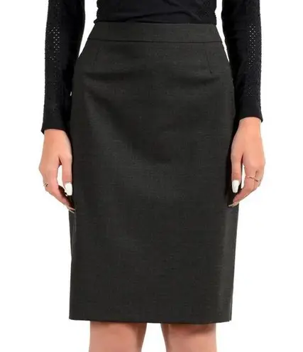 Hugo Boss Hugo by Classic Gray Wool Pencil Skirt Women’s Size 8 Medium M