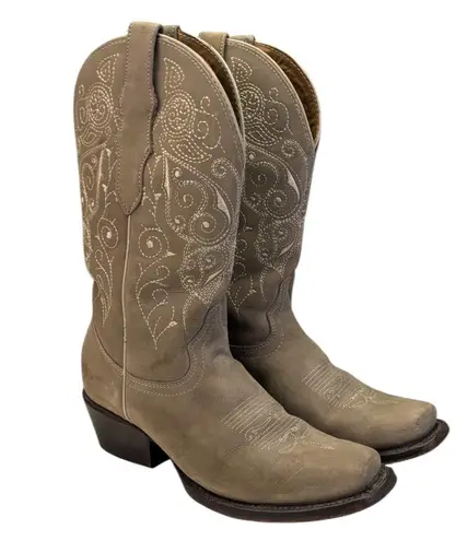 El General Rodeo Nubuck Boots EUC Size 8 S3858 Tan