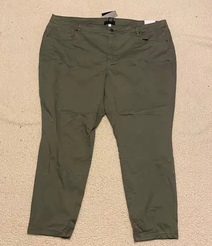 Lane Bryant green skinny pant 26