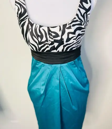 City Triangles City Triangle Formal Sleeveless Zebra Print Bodice Dress Size 3 Beautiful Combo