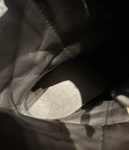 Thursday Boot Co. Black Leather Boots Tomboy Masc Edgy Biker Moto Suede Leather Zip Rave