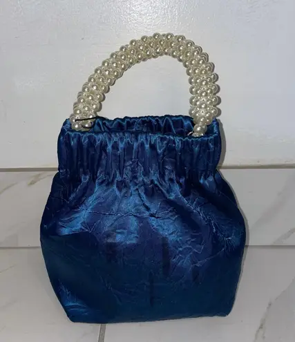 ZARA NWT  Blue Pearl Handle Crossbody Bag