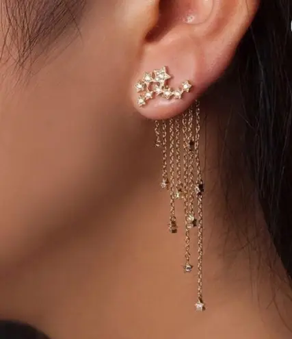 Boutique Layered Star drop earrings