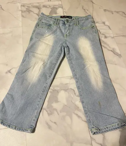 Fluid Denim Low Rise Capri Blue Size 13 Junior G0149