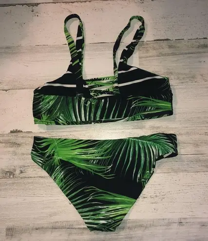 Floral tropical stripped universal bikini set summer bikini swim suit leafy suit