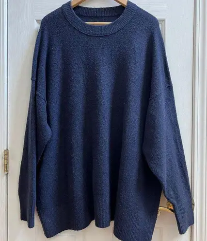 Aerie  Navy Blue Unreal Pull Over Cozy Soft Sweater Plus Size XXL