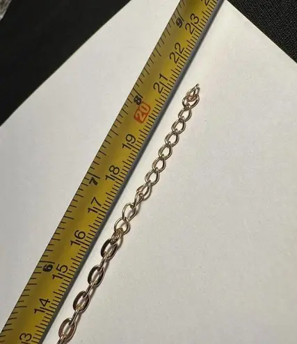 NWOT Gold Tone Clear Rhinestone Heart Tennis Bracelet Adjustable 6 3/4