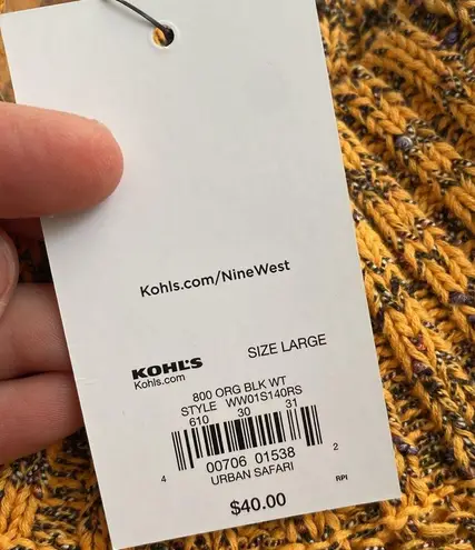 Nine West  NWT mock neck sweater vest.