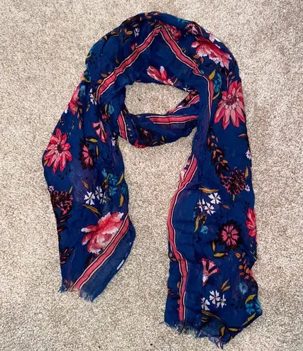 Loft Blue Floral Scarf