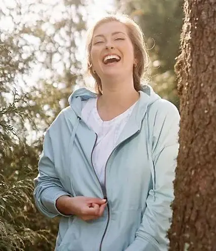 Seed To Style Organic Cotton Print or Solid French Terry Zip-Up Hoodie Aqua 1X