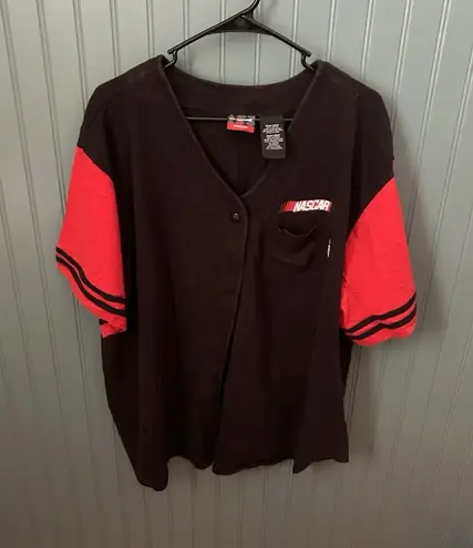Vintage Nascar Black Red Need For Speed Sz 26/28 Women Baseball Shirt Jersey