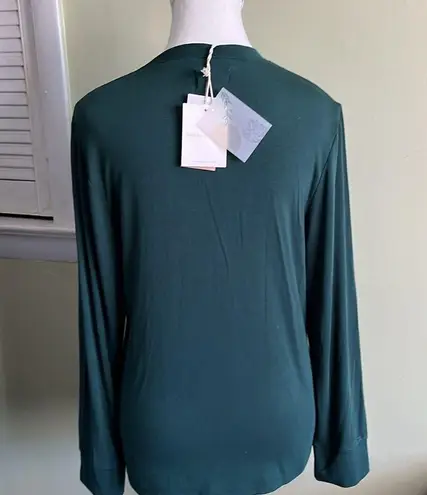 Thread and Supply  micro- modal ribbed Forrest green long sleeve shirt