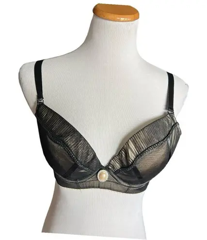 NWT Womens Fineying Lace Overlay Full Coverage Lace Embellished Bra