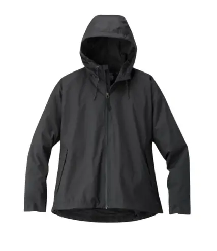 REI Groundbraker Rain Hoodie Jacket Women XL Black Outdoor Street Grunge Travel