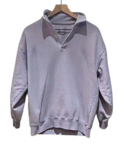 Aritzia TNA Cozy AF Button Collared Lavender Oversized Pullover Size 1 (small) Purple - Image 1