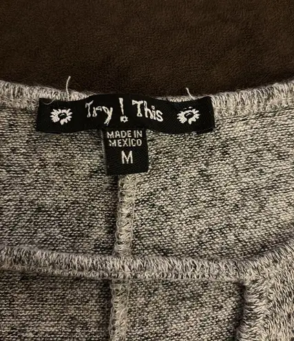 Gray short sleeve flowy sundress Size M Size M