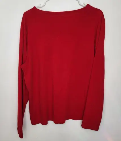 st. john's bay red long sleeve shirt