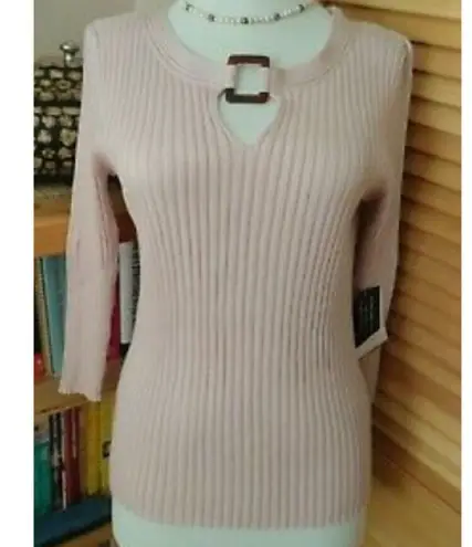 Josephine Chaus Y2K wide ribbed toggle clasp sweater