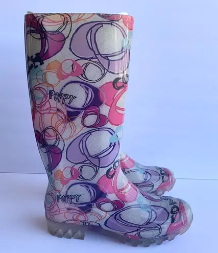 Coach poppy rain boots best sale