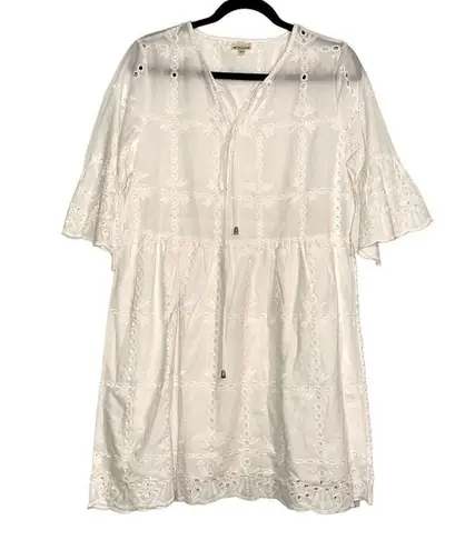 PilyQ Clarissa Eyelet White Cover Up Beach Dress XS/S