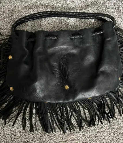 Elliot Luca Fringe Shoulder Bag Black
