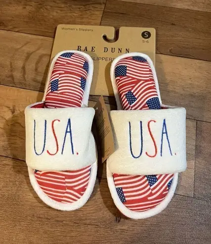 Rae Dunn USA Woman’s Slippers Size Small 5-6 NEW MSRP $38