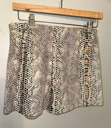 ZARA  Snakeskin Mini Skort - Size M