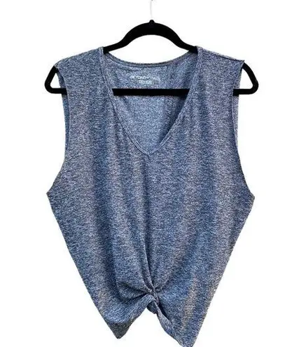 Beyond Yoga Crossroads Bralet Front Twist Gray Space Dye Crop Top Small