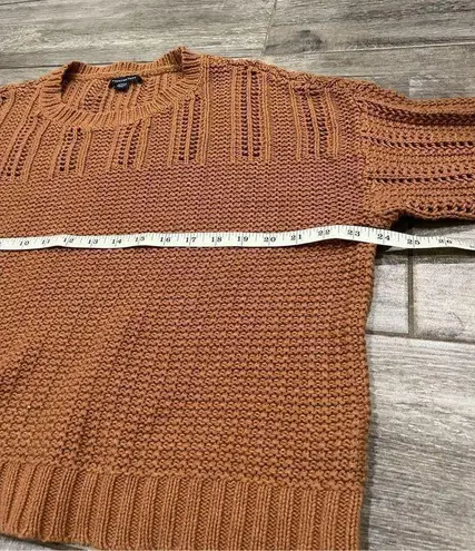 American Eagle  Cropped Cable Knit Brown Sweater Size XL