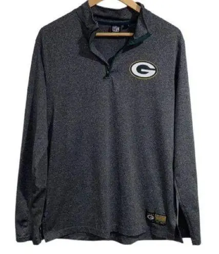 Green Bay packers‎ popover medium 3/4 zip football NFL team apparel Gray