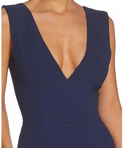 Dress the Population NWT  Sandra Plunging V Neck Gown Dress New Formal Navy Blue